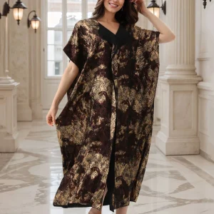 African Dresses for Women Leopard Print Kaftan Loose Boubou Robe Africa Traditional Vestidos Abaya Gown Long Dress Loose Fit
